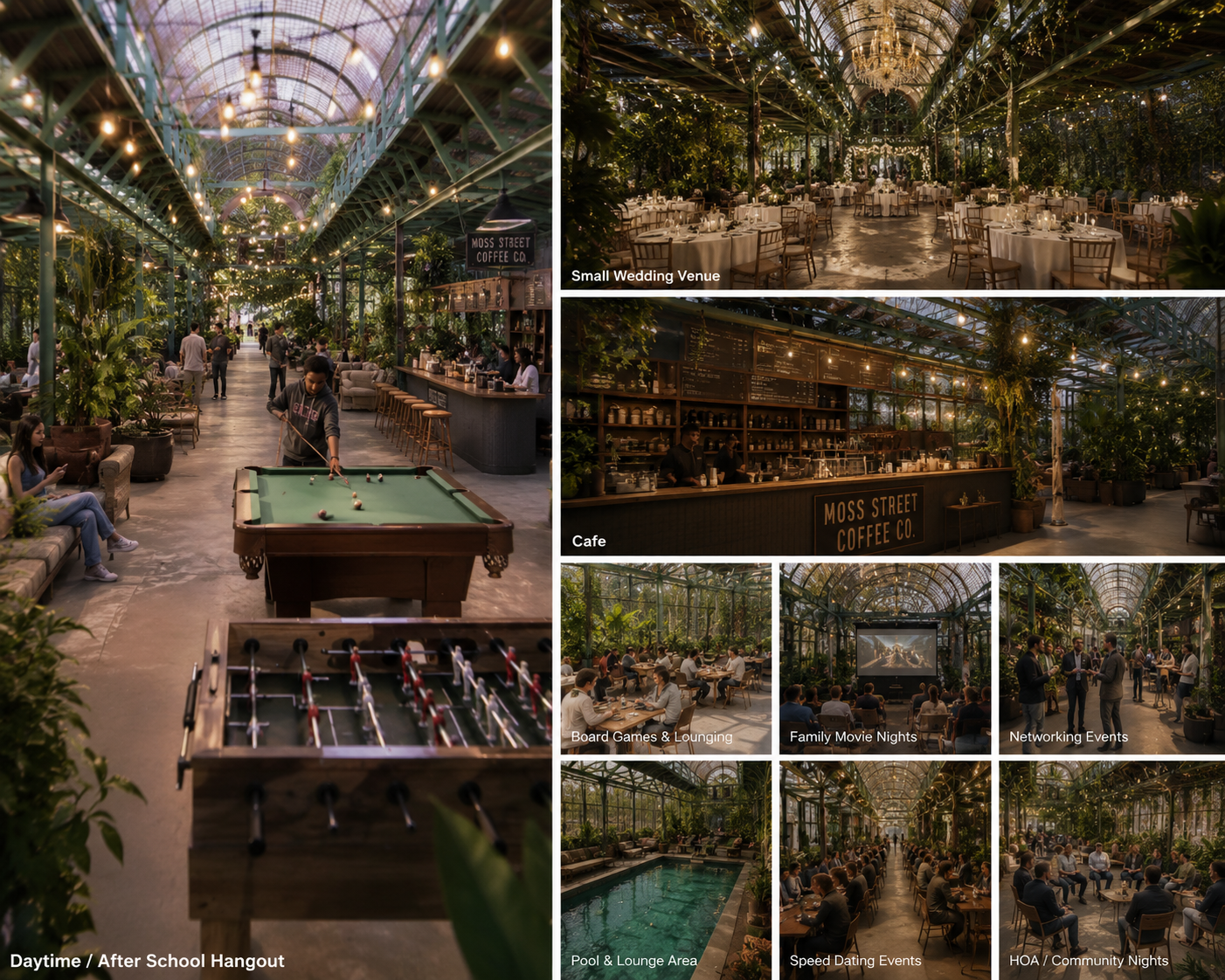 The Greenhouse on Moss Overview